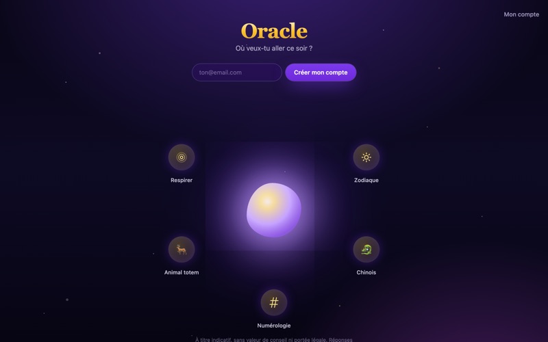 Aperçu de la page d'accueil d'Oracle
